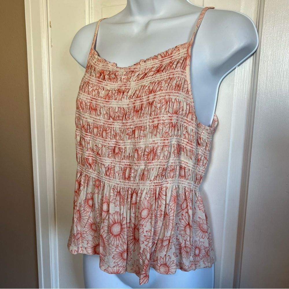 SO Women's Pink Floral Crop Tank Top